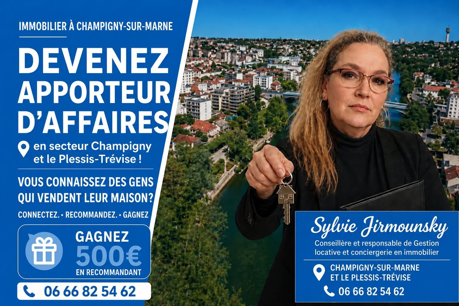 Devenir apporteur d'affaires à Champigny-sur-Marne avec Sylvie Jirmounsky